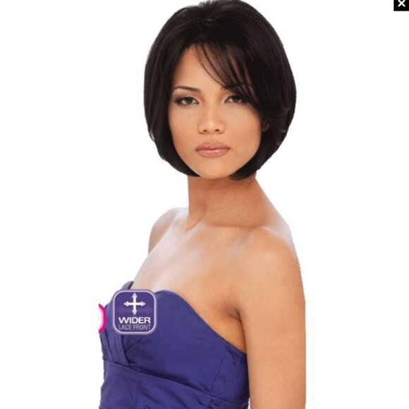 FreeTress Equal Synthetic Lace Front Short Bob Wig SONYA - Black, NWOT! - Picture 7 of 8